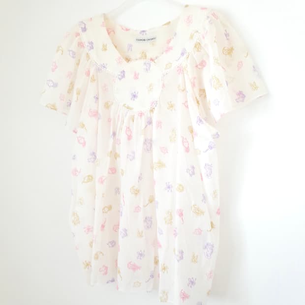 츠모리치사토 패턴 블라우스