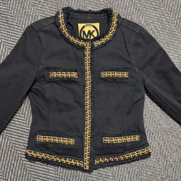 마이클코어스 블랙 체인 장식 자켓(XS)