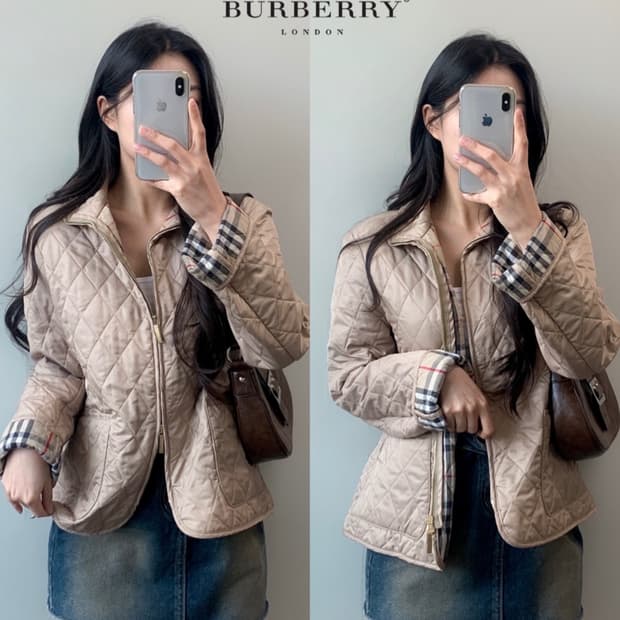 버버리 퀼팅 자켓