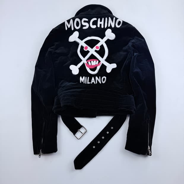 모스키노 벨벳 라이더자켓