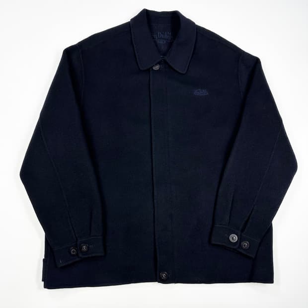 본더치 올드 아카이브 미니멀 울 반코트 블랙 L