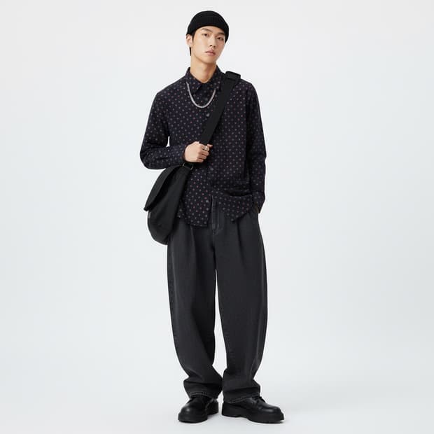 Paul Smith 폴스미스 네이비 도트 셔츠 M (세미캐주얼)