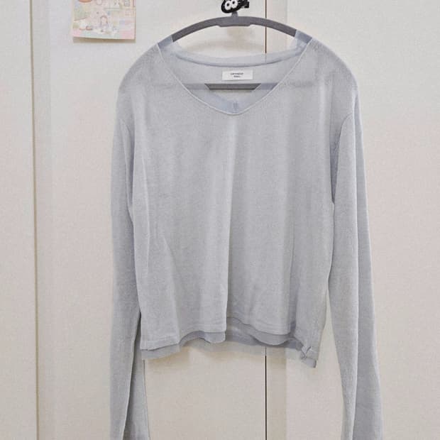 [새상품] 언더비 쉬폰 레이어드 니트 (옷장정리)