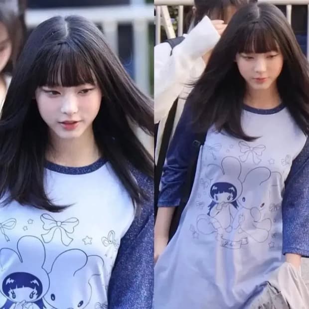 지초이 플레어 레글런 드레스 아이스블루