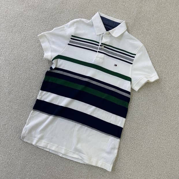 XS 타미힐피거 화이트 반팔 0320D