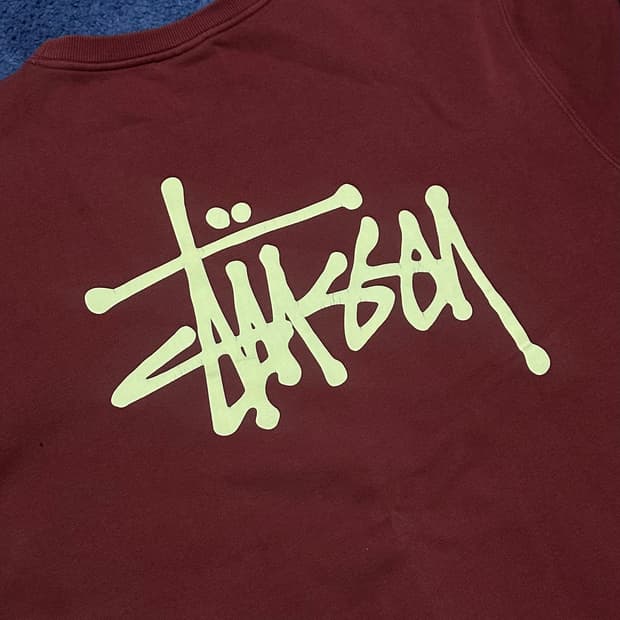 스투시 버건디 맨투맨 xl