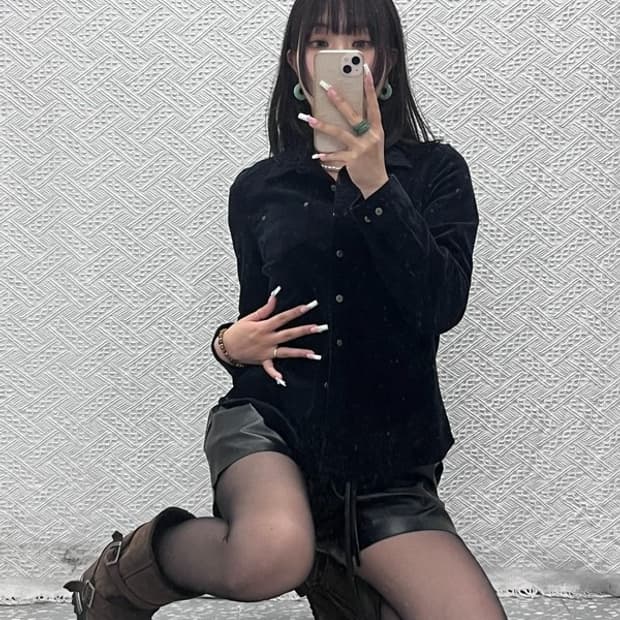 리 빈티지 올드머니 모던시크 코듀로이 슬림핏 셔츠 100 C13781
