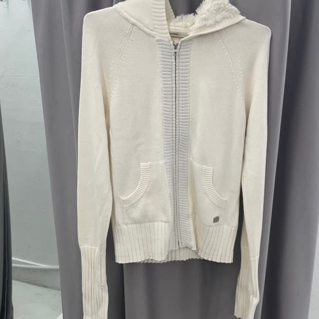 Dkny 크림 후드집업 