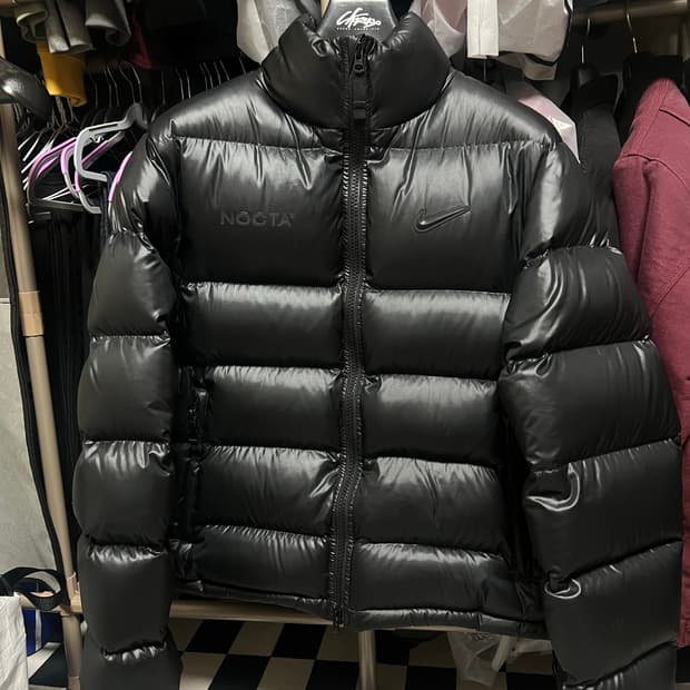 [아시아 L] 나이키 x 드레이크 녹타 퍼퍼 자켓 블랙 패딩 점퍼