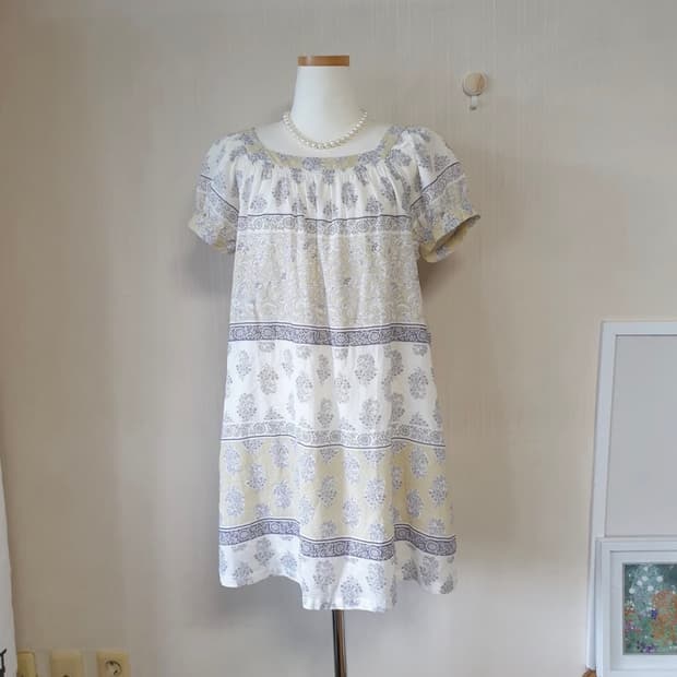 모리걸 패턴 블라우스