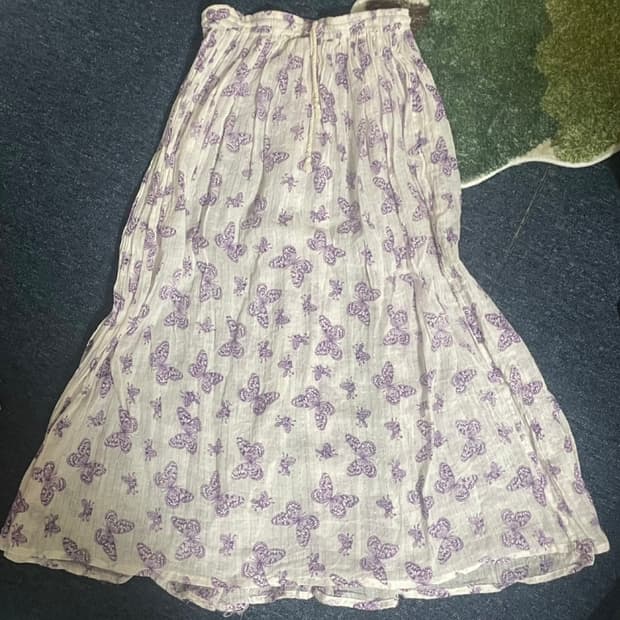 빈티지 보라 레이어드 스커트