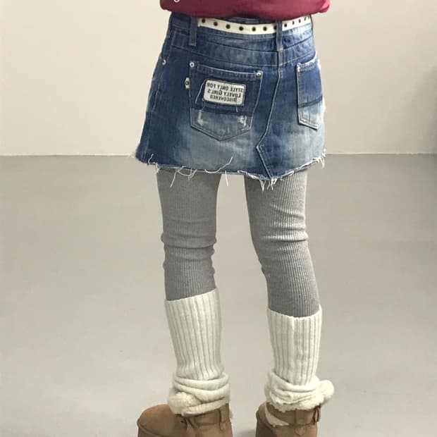Jpn kitsch denim mini skirts