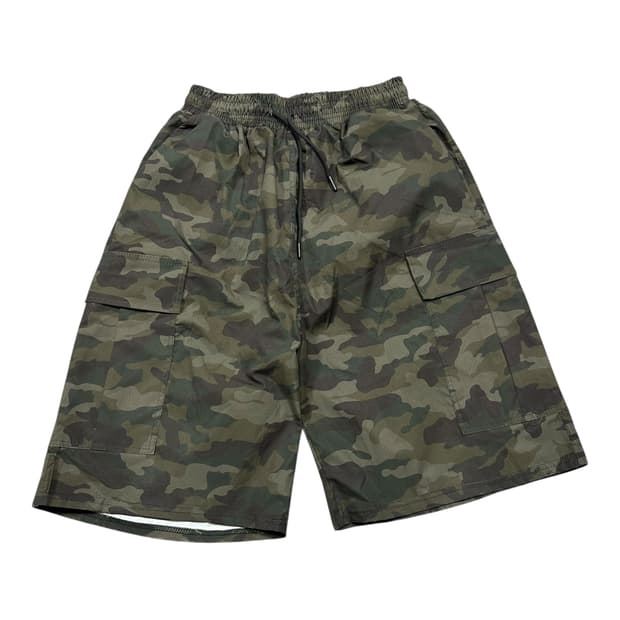 ✨ (바배) 빈티지 밀리터리 카고 버뮤다 밴딩 숏 팬츠 