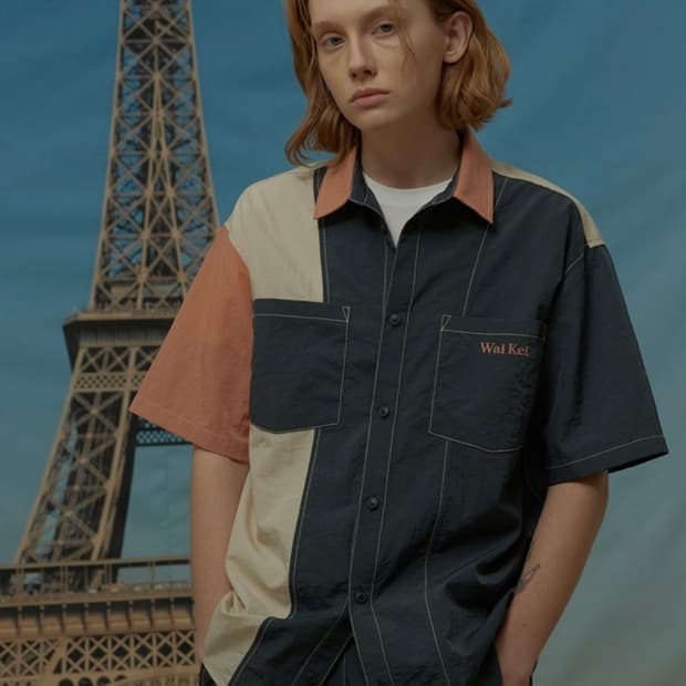 와이케이 (waikei) 컬러 반팔 셔츠 2사이즈