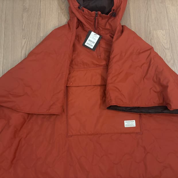 새옷 코오롱 경량패딩 판초 아우터 남여공용 프리 캠핑룩