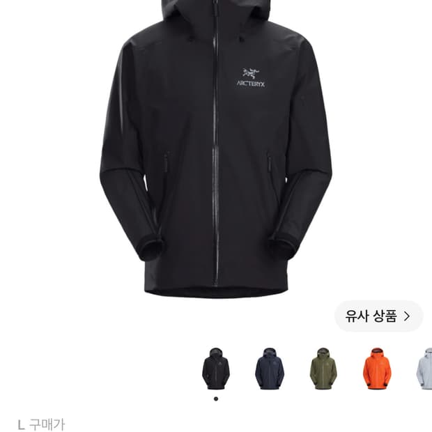 아크테릭스 베타 lt 블랙 L size