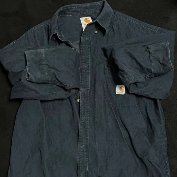 칼하트 코듀로이셔츠 네이비