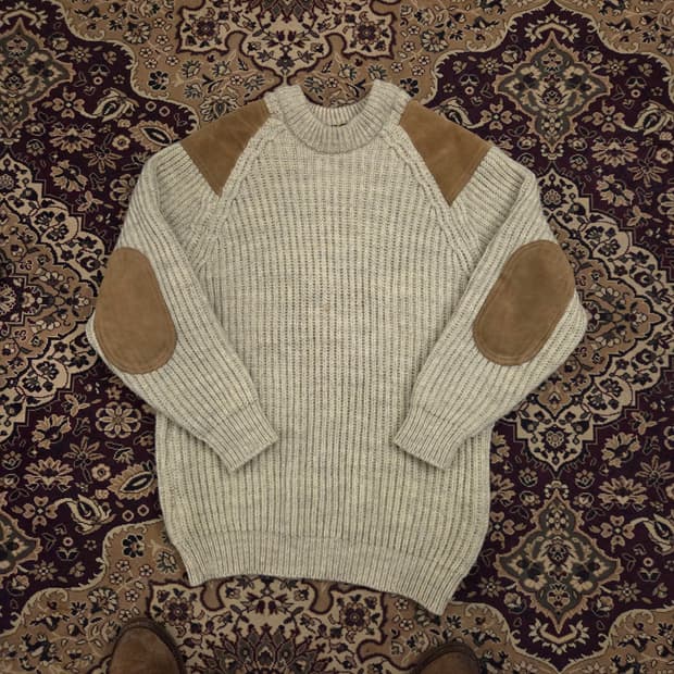 하이랜드 울 코만도 니트 m made in england 