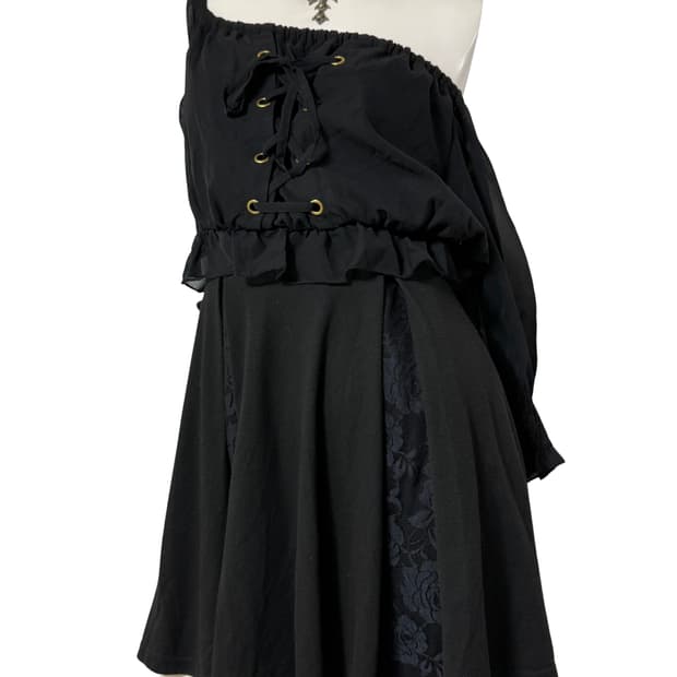 고스펑크st 오프숄더 드레스