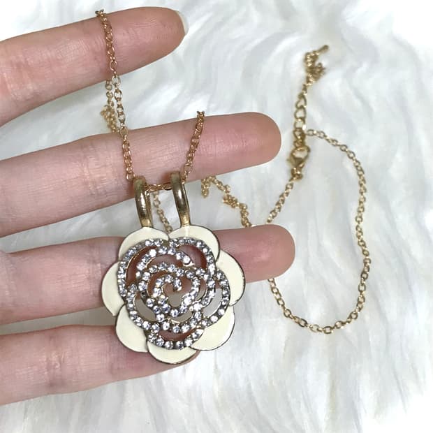 빈티지 헤이세이 히메 갸루 로즈 골드 목걸이