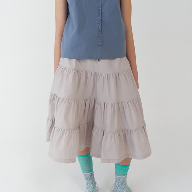페스토 3 SHIRRING SKIRT FOG 스커트