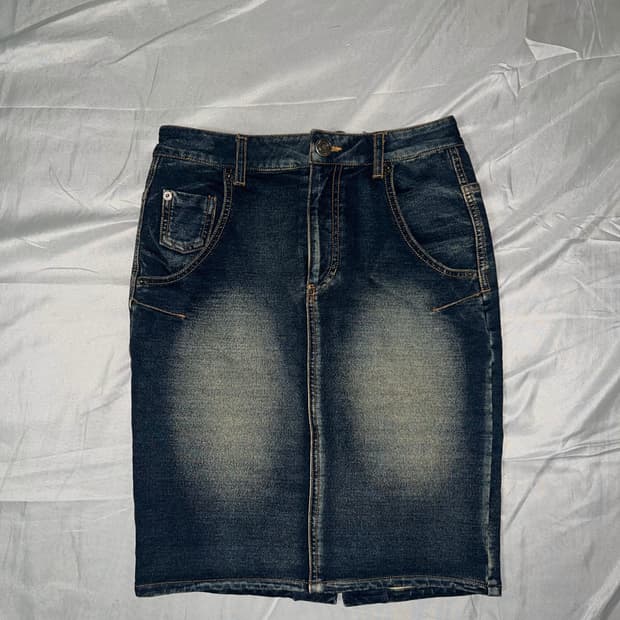 ✨vintage denim midi skirt y2k 워싱 청치마✨