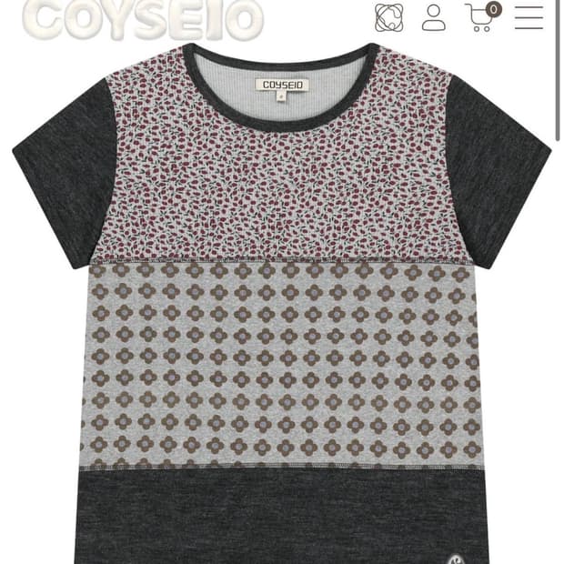 (구해요) 코이세이오 플라워 패치워크 티셔츠 2사이즈