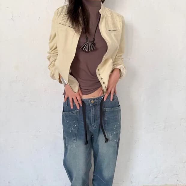 Vintage Stone draw jean