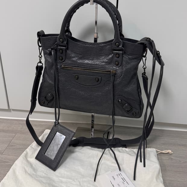 발렌시아가 퍼스트 모터백 다크그레이 s사이즈 상태 A+