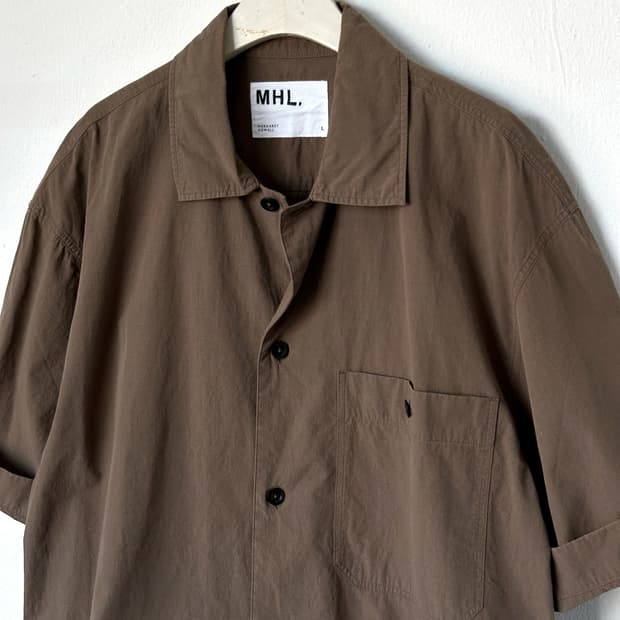 SANDED COTTON LINEN H/S SHIRT
