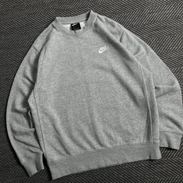 나이키 스우시 로고 그레이 스웻 맨투맨y 3887