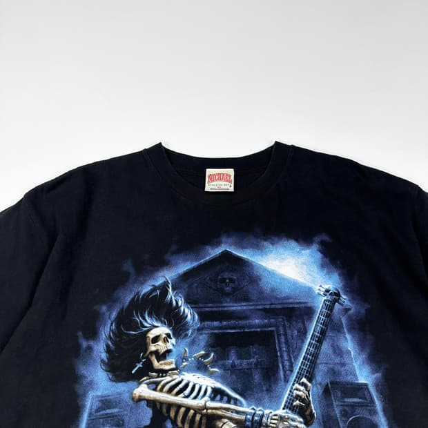 VTG 빈티지 해골 블랙 락반팔티 (XL)