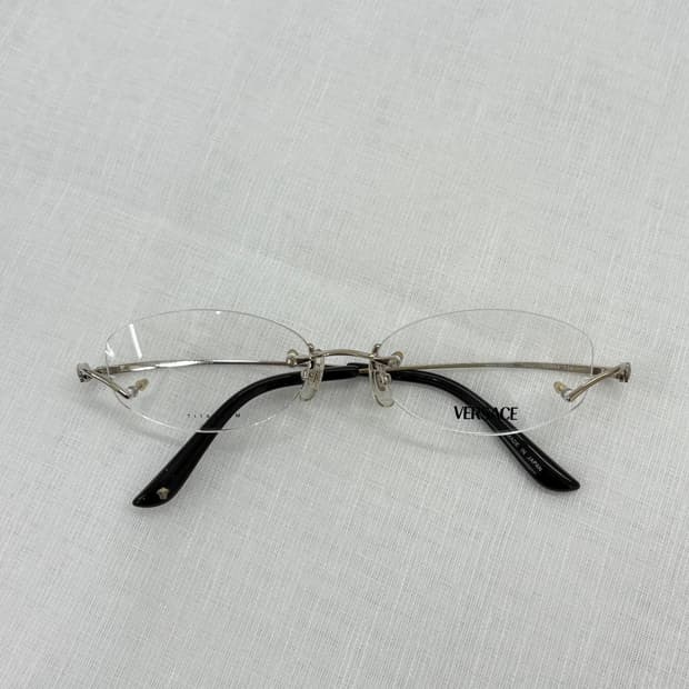 VERSACE 베르사체 실버 무테 안경