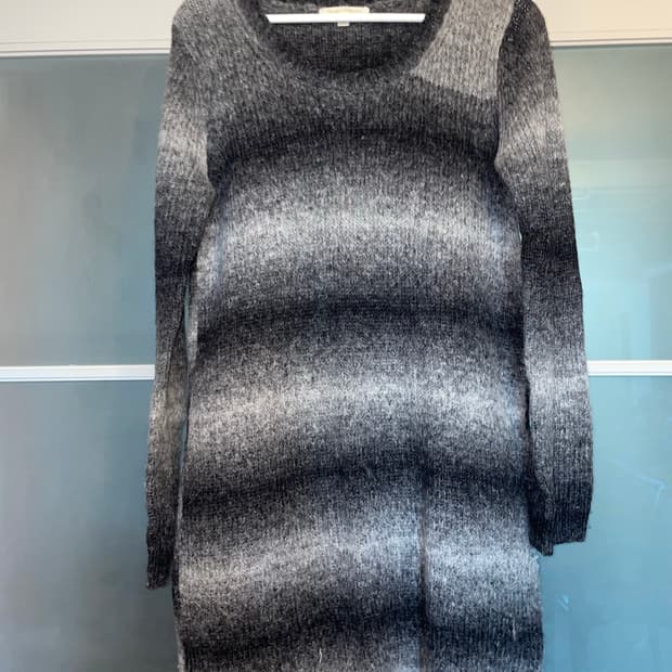 빈티지 그레이 그라데이션 니트 원피스