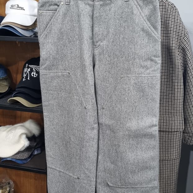 에프터 프레이 그레이색 울혼방 와이드팬츠 34size 거의새거
