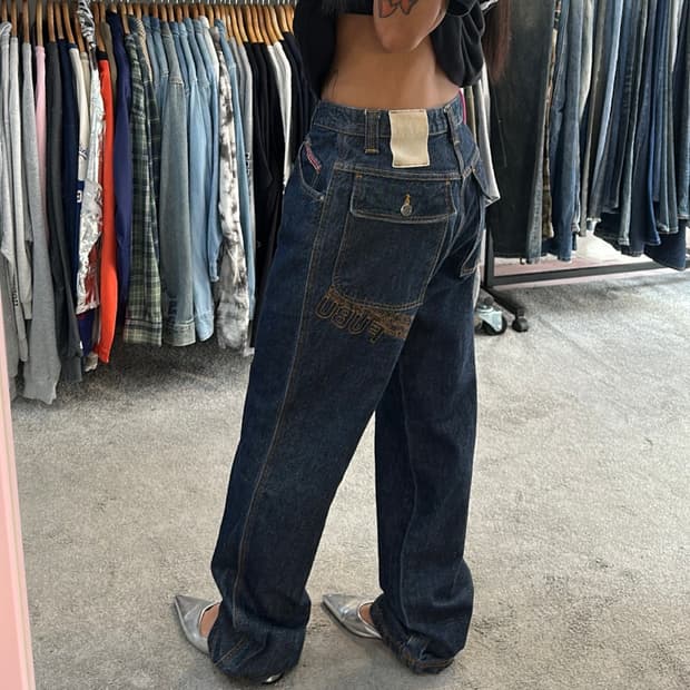 FUBU 후부 90s 와이드 레귤러 데님 팬츠(30)