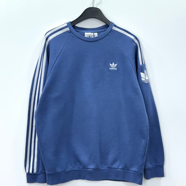 아디다스 3D 트레포일 스웨트 크루 블루 2XL