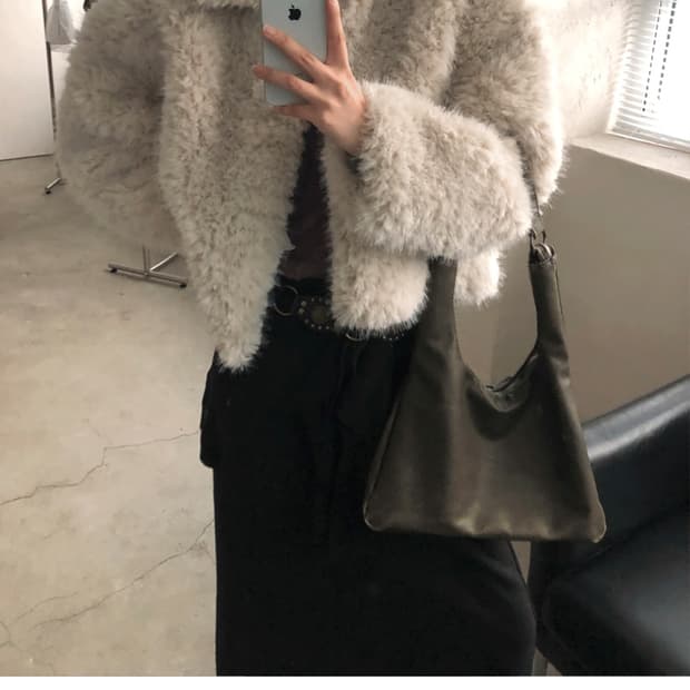 지안씨 퍼 코트