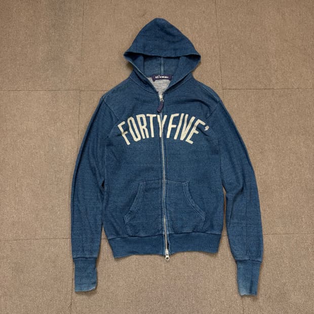 45rpm 우먼스 인디고 후드 집업 1