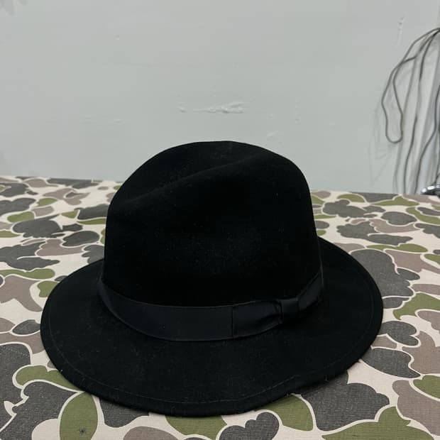 new york hat 퓨어울 리본 페도라 우먼즈 Made in USA 