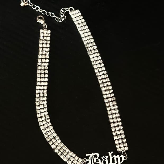 Baby 실버 체인 초커 목걸이