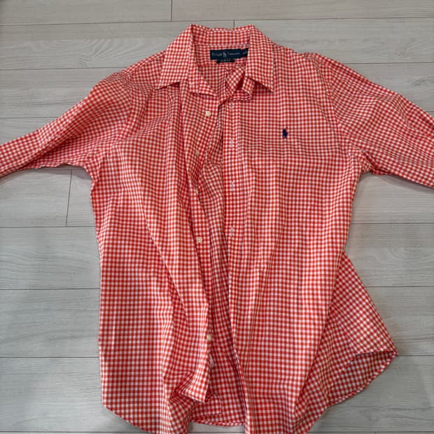 폴로 셔츠 주황 슬림핏 라지