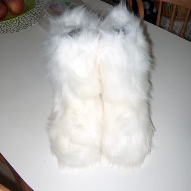 Y2K 페이크퍼 미들 털부츠 퍼 부츠