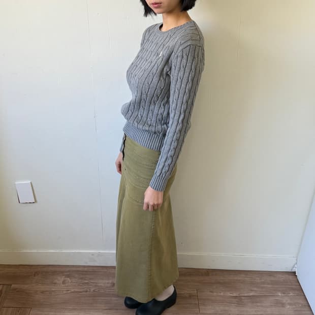 폴로 케이블 스웨터 