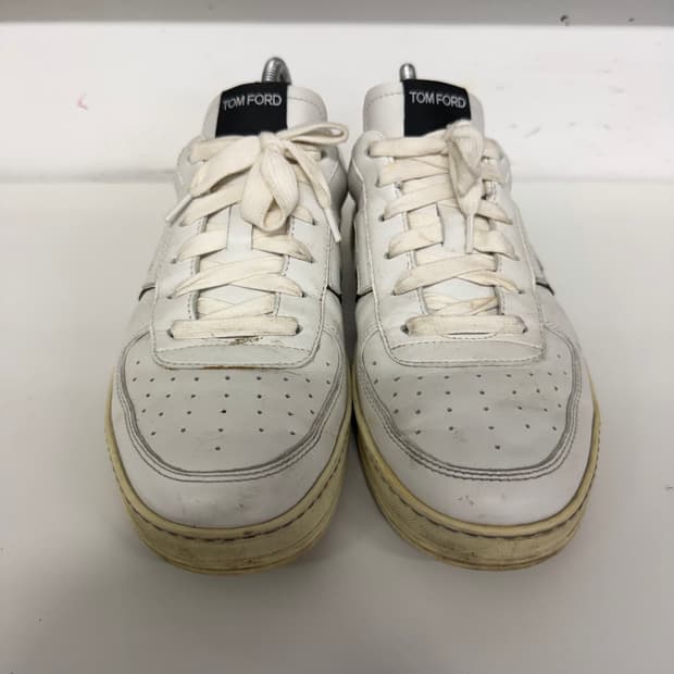 정품) 톰포드 화이트 레더 스니커즈 9(280)