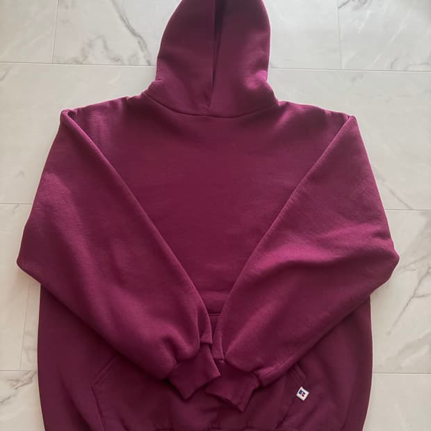 90‘s usa 러셀후드 xl 버건디