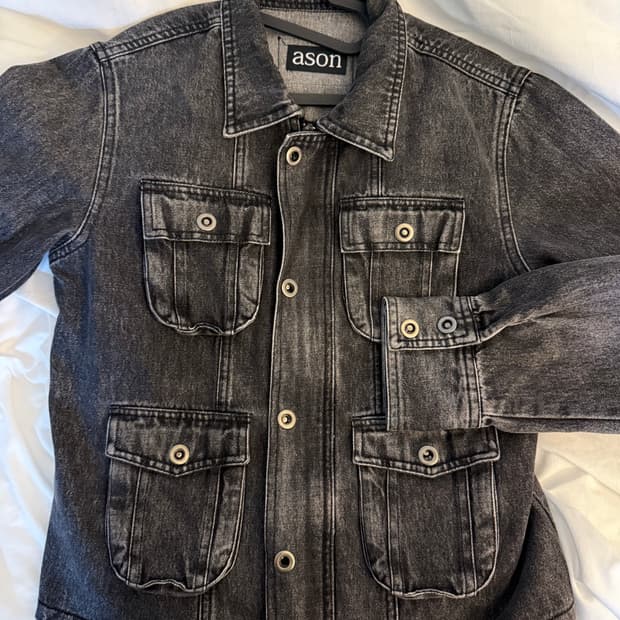 애즈온 TAN DENIM JACKET 탄 데님 자켓