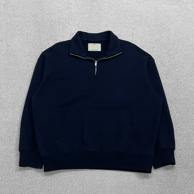 포터리 Pottery 컴포트 하프집업 맨투맨 네이비