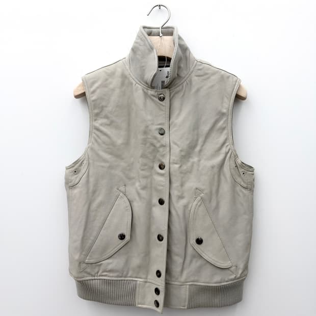 LEATHER BUTTON VEST