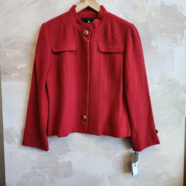 일본빈티지 레드 울 자켓 <새상품>